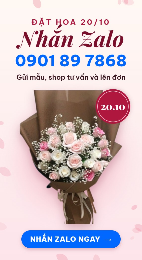 Đặt hoa 20/10 qua Zalo 0901 89 7868