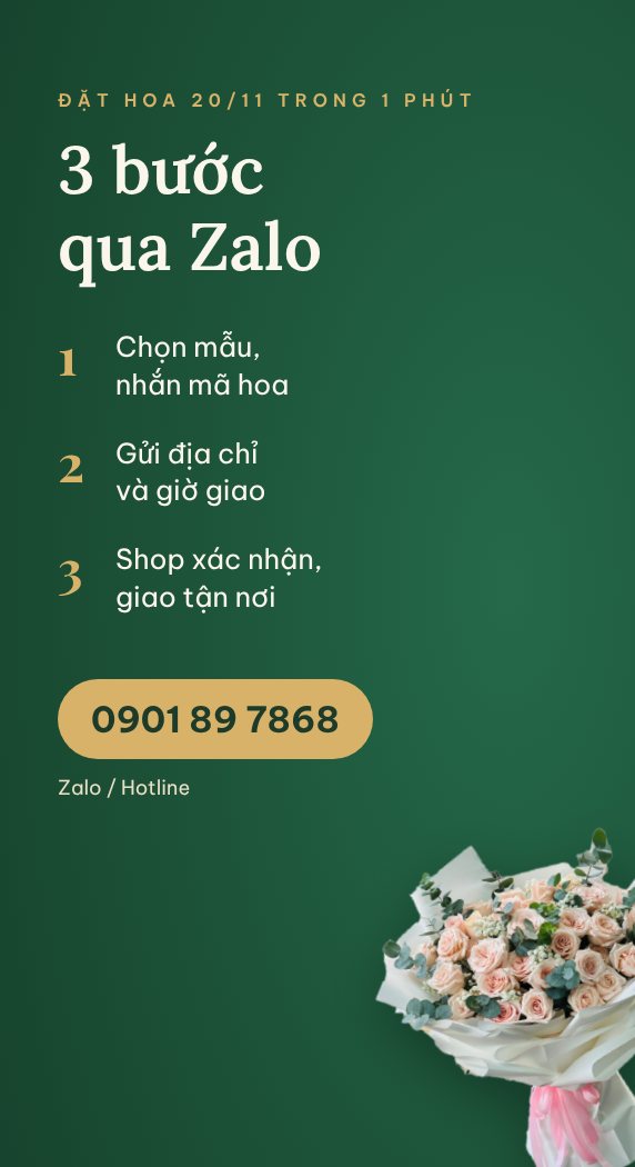 Đặt hoa 20/11 qua Zalo trong 3 bước